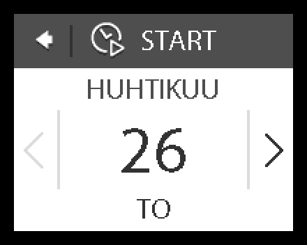 5. Paina POISSA LÄMPÖT. ja aseta poissaololämpötila nuolinäppäimillä < ja >. Vahvista painamalla 6. Varmista, että poissaolotila on aktivoitu.