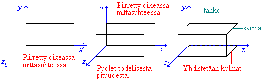 Kartiot Kartiossa on yksi pohja, huippu eli kärki ja näiden väliin jäävä pinta, jota