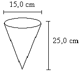 Ympyräkartion pohjaympyrän säde on,0 cm, mutta korkeus vaihtelee.