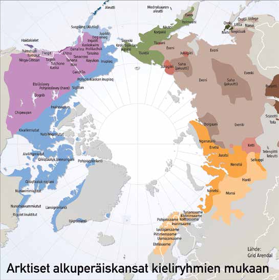 2.2 Suomen saamelaiset ja muut arktiset alkuperäiskansat Läheet: Grid Arendal Arktisen neuvoston työhön alkuperäiskansojen edustajat osallistuvat pysyvinä jäseninä (Permanent Participants) kuuden