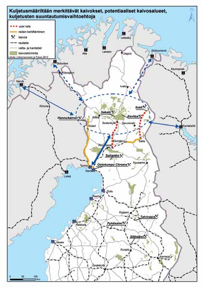 Yhtä kaivostyöpaikkaa kohden syntyy välillisesti kahdesta kolmeen muuta työpaikkaa.