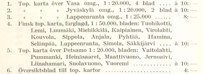 Ryskä topografiska kartor.