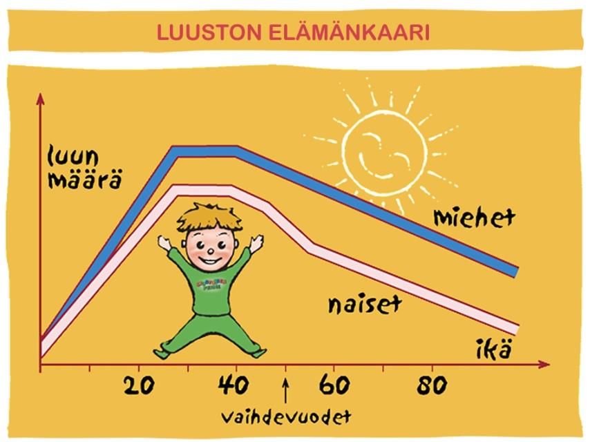 Luusto on yksi tule-terveyden rakentaja Lapsuudessa ja nuoruudessa luodaan perusta