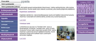 RAKENNE SIVUN SIIRTÄMINEN TOISEEN PAIKKAAN Rakenne-pudotusvalikon Siirrä sivu -valinnalla saat siirrettyä sivun toiseen kohtaan sivuston rakenteessa.