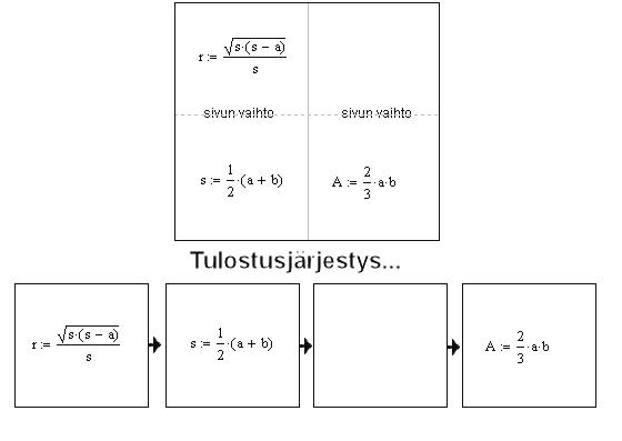 72 / Luku 7 Mathcad-työpohja Voit ajatella dokumentin jaetuksi pystysuoriin liuskoihin.