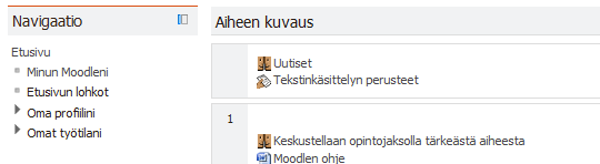 14 1.10 Omat työtilat Omat työtilat löytyvät