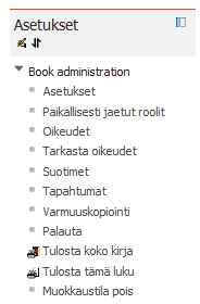 1 Kirjan lukeminen Kun kirja-aineisto on valittuna, kirjan sisällössä liikutaan nuolilla tai vasemmassa reunassa