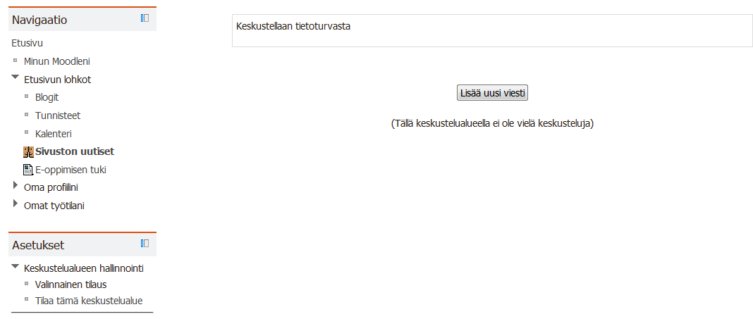 Valitse työtilassa