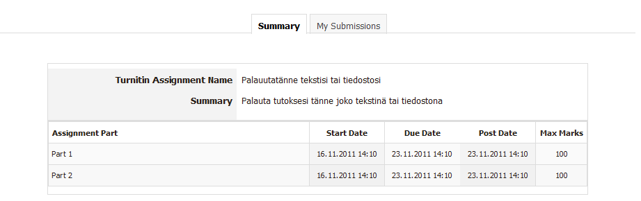 Turnitin-tehtävään 1.