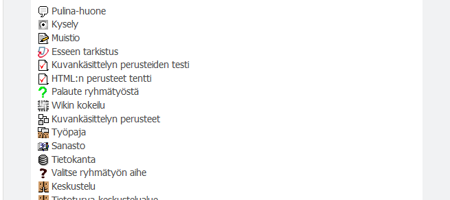 58 6.13 Työpaja Työpajassa opiskelijat palauttavat tehtäviä, jotka arvostellaan. Lisäksi opiskelijalle voidaan antaa arvioitavaksi toisen opiskelijan tehtävä tai pitää itse arvioida oma tehtävä.