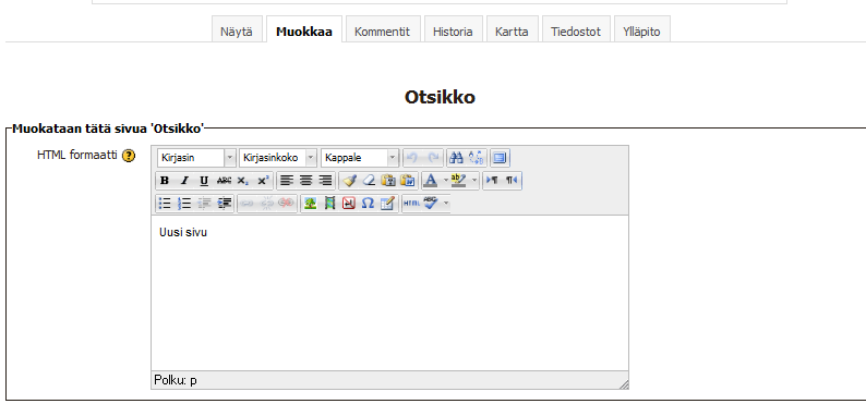 65 Kommentit-välilehdellä voi