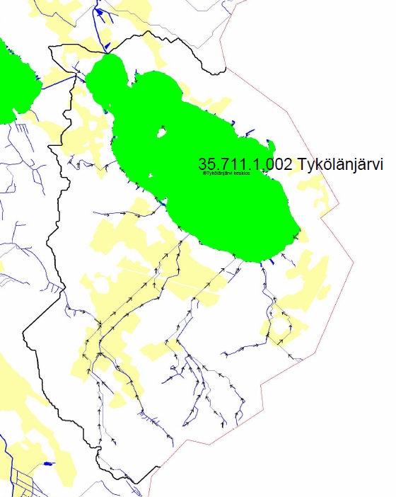 FCG SUUNNITTELU JA TEKNIIKKA OY Raportti LUONNOS 6 (30) 2.2 Vesistöalue ja hydrologia Suunnittelualue sijaitsee Kokemäenjoen vesistöalueen (35) Längelmäveden ja Hauhon reittien valuma-alueella (35.