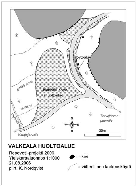 Kuva 12. Esimerkki puhtaaksipiirretystä yleiskarttaluonnoksesta.