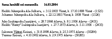 Lisäksi voidaan tulostuvien henkilöiden määrää rajata etunimen alkuosalla (0-10 merkkiä).