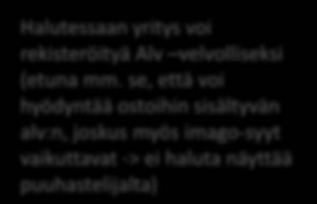 ) Arvonlisävero lisätään verottomaan hintaan (verokannat ovat 24%, 14%,10%) Halutessaan