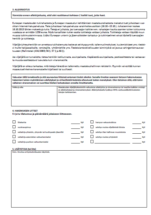 (materiaalin tilaus) 10 101B Tukihakemus