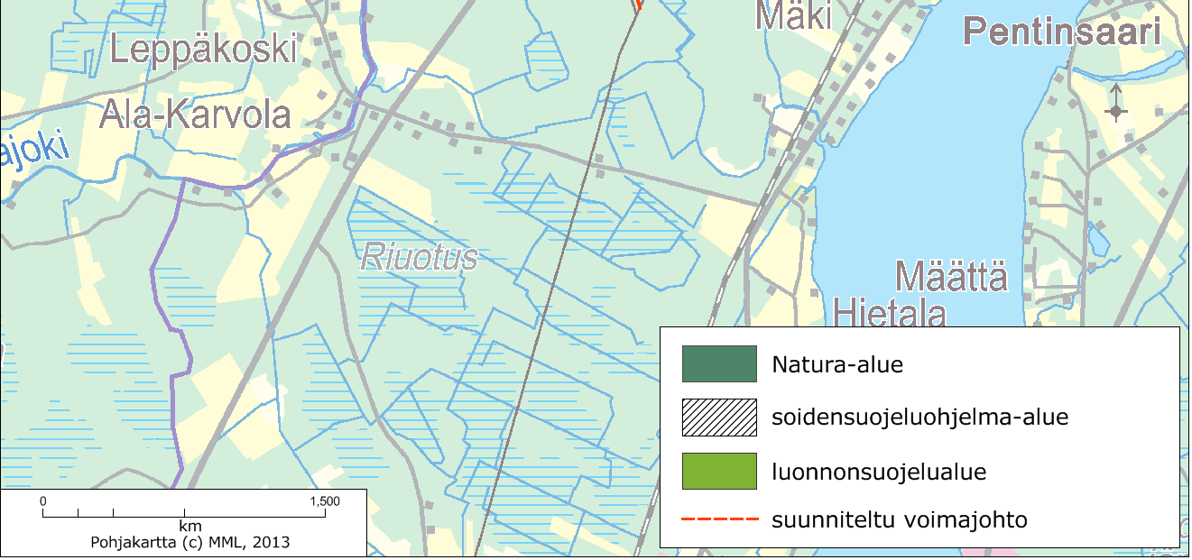 Lähimmät suojeluohjelmien mukaiset alueet ovat Naturaalueeseen sisältyvä Isonkummunjängän soidensuojeluohjelman alue (SSO120511) ja