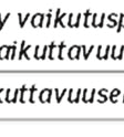 Vaikutusakseli etenee aina tavoitel- tavaan suuntaan: Minimoitavassa vaikutuksessa Vaikutusmittarin arvot