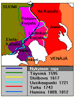 Säkkijärven Lahnajärvi 1600-1700-luvulla Karjalan alue oli rauhaton 1500-1600- luvuilla. Ruotsin suurvallan aikana valtakunta laajeni itään ja etelään.