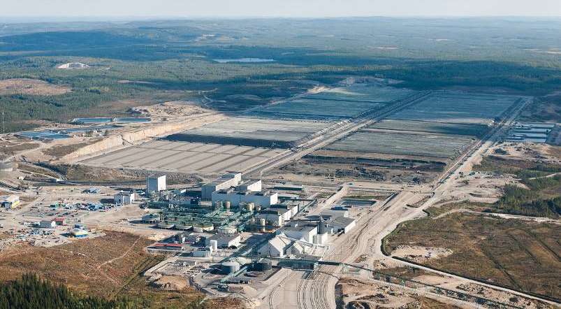 Tuotantomittakaava: valtavien mittasuhteiden kaivos Primääriliuotuskenttä 800 m 2 400 m Kaivosalueen pinta-ala 61 km 2 Rakennettavien maa-alueiden pintaala 20 km 2 Kaivoksen sisäisiä tieyhteyksiä 25