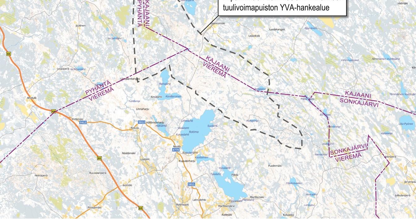 2012 Ohjelmointivaiheen viranomaistyöneuvottelu 12.02.2013 YVA-ohjelmavaiheen yleisötilaisuus, Kajaani (esitelty myös kaavaprosessia) 14.02.2013 YVA-ohjelmavaiheen yleisötilaisuus, Pyhäntä (esitelty myös kaavaprosessia) 13.