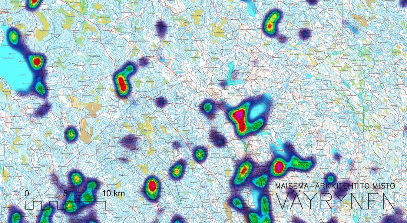Tuulivoimapuiston alueen maisemalliseen virkistysarvoon ovat vaikuttaneet merkittävästi siellä jo suoritetut metsätaloudelliset toimenpiteet.