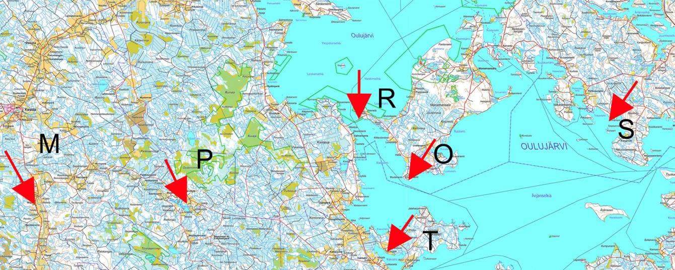 84 Kuva 41. Kuvanottopaikat on osoitettu punaisen nuolen kärjellä ja kuvanottosuunta nuolen suunnalla.
