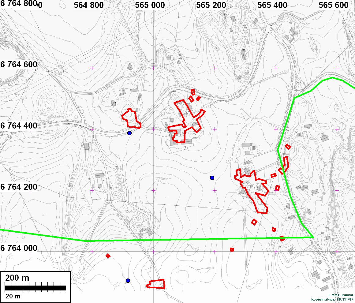 14 dalla, ja Rikkilänniemen tontti Ylätalon kohdalla. Vuoden 1767 kartalla taloa kuvaava karttamerkki osuu Alatalon kohdalle.