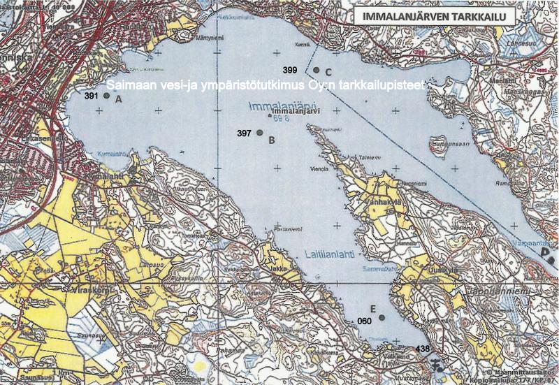 Näitä tarkkaillaan harvemmin 3-5 vuoden välein. Biologiset tarkkailut tehdään järven näytepisteeltä B.