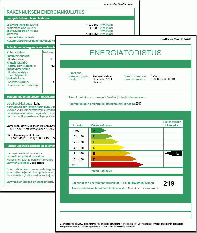 Energiatodistuspalvelu Muodostuu kahdesta kokonaisuudesta Energiatodistusrekisteri