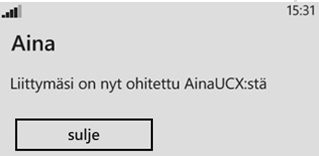 (jos palvelu ei päällä) Ota Puheentallennus käyttöön #111#911# 2. (jos palvelu päällä) Poista Puheentallennus käytöstä #111#911# 1.