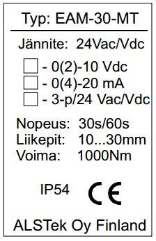 1. Yleistä Monitoimi venttiilimoottori tarkoittaa, että samassa laitteessa on useita toimintatapoja. Sopivat toimintatavat on aseteltava käyttöönoton yhteydessä ohjauskortilla olevista DIP-kytkimistä.
