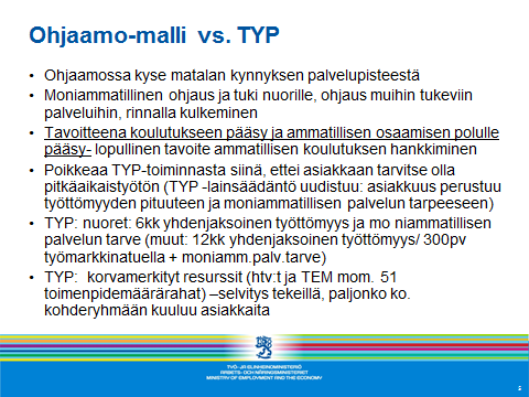 Matalan kynnyksen malleja (TEM, OKM, STM, VM) 4.