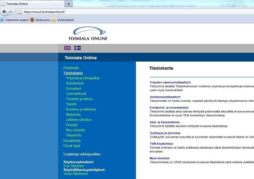 Tilastotiedon lähteitä www.