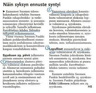 Suomen Pankin suhdanne-ennusteen