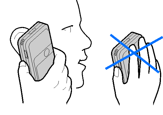 Huom! Kuten mitä tahansa radiolähetinlaitetta käytettäessä, vältä antennin tarpeetonta koskettamista, kun laitteeseen on kytketty