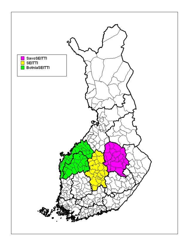 SEITTI hankkeet Keski-Suomen SEITTI 2008-12 12 työterveysyksikköä 140 työterveystoimijaa Henkilöasiakkaita n 50 000 Botnia-SEITTI 2011-13 14 työterveysyksikköä n.