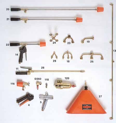 35638 Tuplasuutin (nro 29) kevyeen ruiskuputkeen 20 bar Ruiskuun 20-20-60E 35613 Kolmihaarasuutin (nro 18) kevyeen ruiskuputkeen 20 bar Ruiskuun 20-20-60E 35616 Ruiskutuspistooli 60 cm