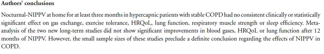 NIV Pitkäaikaisesti COPD:n hengitysvajauksessa?