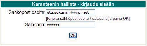 7.6 Karanteenin hallinta aina.net/virpi.net/armas.fi Kirjaudu karanteenin hallintaan osoitteessa https://fm1.aina.net (linkin tälle hallintasivustolle löydät https://webmail.aina.net).