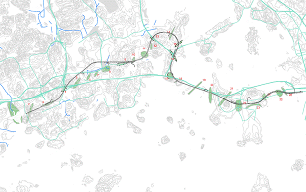 Geologian tutkimuskeskus 8 4 LÄNSIMETRON RIKKONAISUUSTULKINNAT Länsimetron tunneli on 13,9 km pitkä ja se koostuu kahdesta vierekkäisestä koko matkan maan alla kulkevasta tunnelista.