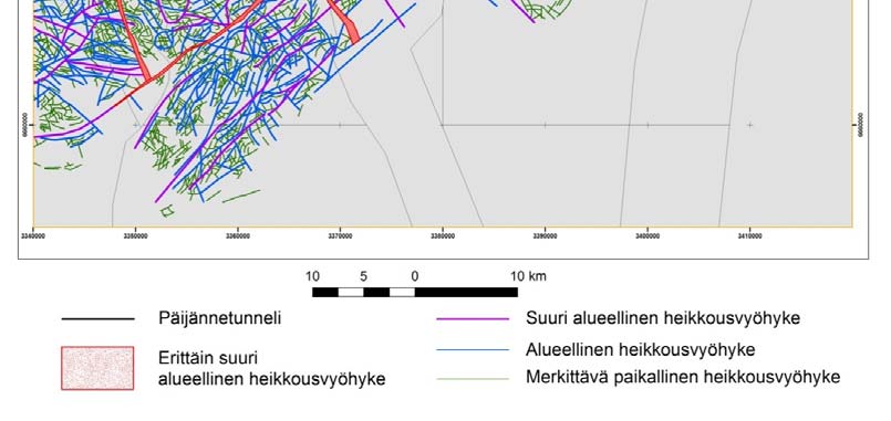 eteläosan sijainti