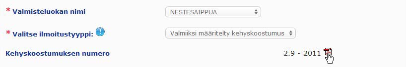 Tärkeä huomautus Ilmoitus voidaan tehdä käyttämällä valmiiksi määriteltyä kehyskoostumusta vain, jos kosmeettisen valmisteen koostumus vastaa täysin kehyskoostumuksen pitoisuusvälejä.