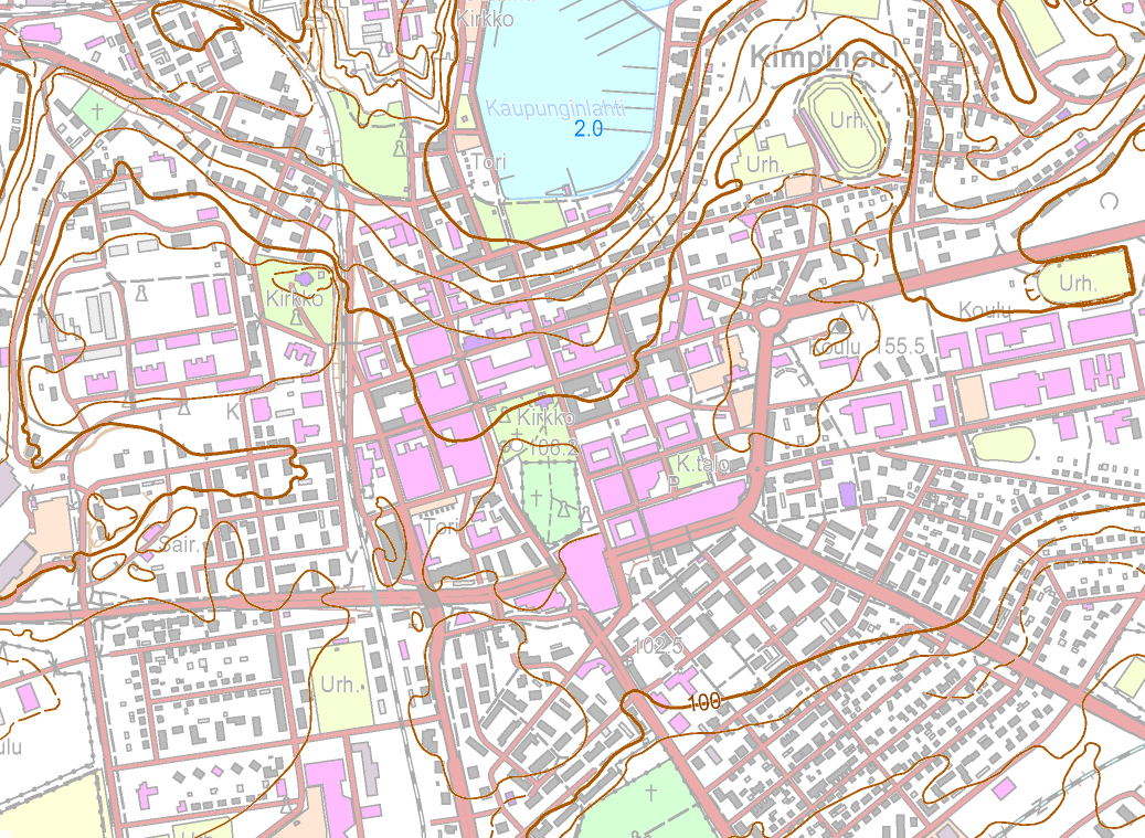 8/41 14.8.2013 Koulukatu 13, Citykortteli, asemakaavamuutos ja tonttijako 3.1.2 Luonnonympäristö ja maisema Suunnittelualue on rakennettua kaupunkiympäristöä.