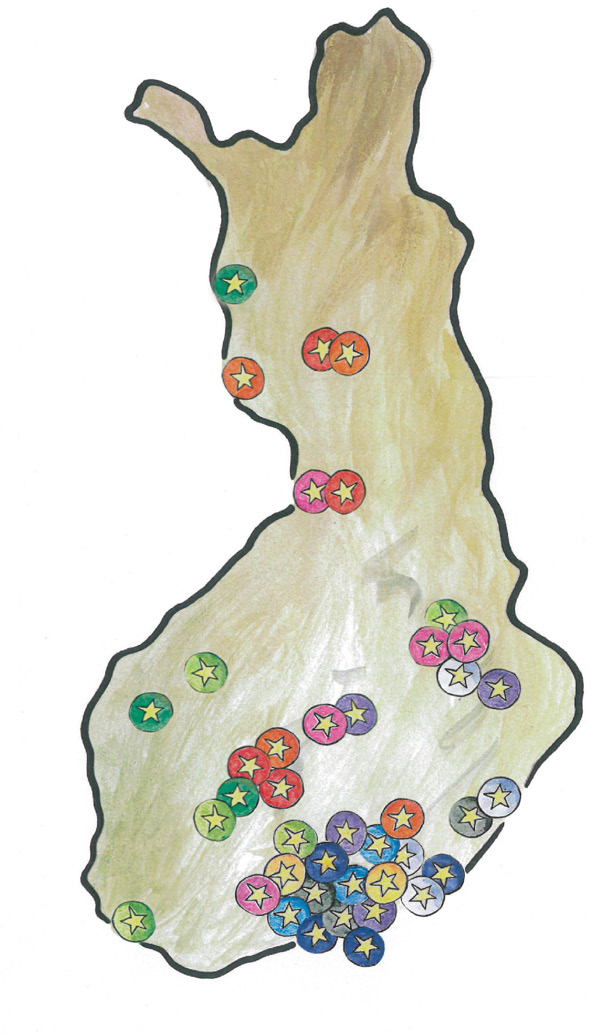 Varajäseniä ovat Heikki Matero (Kuopion Sirkus), Taina Kopra (Sorin Sirkus), Aaro Kontio (Taidekoulu Estradi, Lappeenranta), Niina Rinta-Opas (Linnanmäen Sirkuskoulu, Helsinki), Hilkka Salovaara