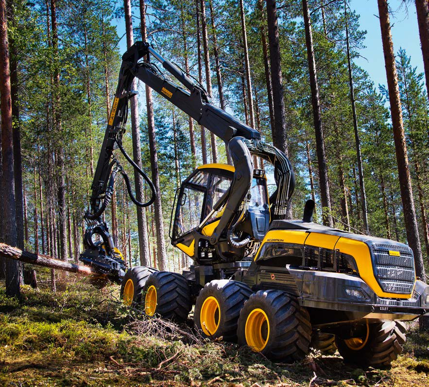 Ponssen koneet toimivat tehokkaasti ja ekologisesti Ponssen harvesterit ja kuormatraktorit ovat tehokkaita, mutta maastoa säästäviä.