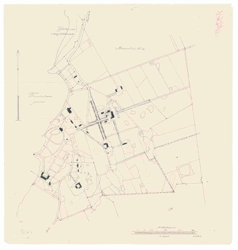 Hankesuunnitelma vastaa toteutunutta kokonaisuutta. Lähde: KA MaatH Ih. 4- - 58-64.