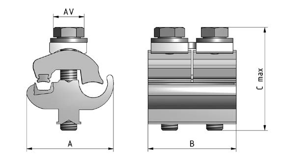 1-osaiseen liittimeen (VF02-0001 / VF02-0002) voidaan kytkeä yksi haara-johdin. 2-osaiseen liittimeen (VF02-0003) voidaan kytkeä max. 2 kpl sama- tai erihalkaisijaista johdinta.