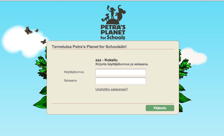 OHJELMISTON KÄYTTÖÖNOTTO Käyttäjätilit Petra s Planet for Schools -ohjelmiston käyttäjätasoja on kolme: opettaja ylläpito-oikeuksilla, opettaja ja oppilas.