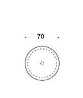 70 cm P Rullat, jalusta 57, korkeus 69-110 cm 949CSR/70/57 1065.70 1039.00 1065.70 1131.80 1092.